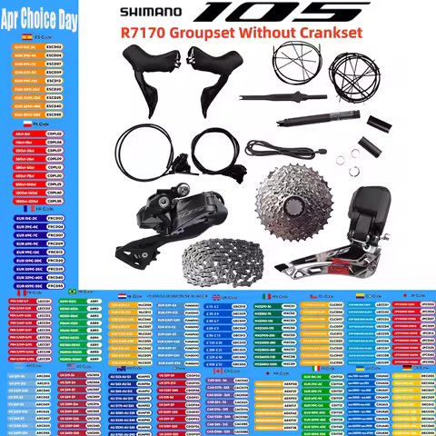 Shimano 105 Series Di2 Groupset R7170 Electronic Part 2x12s No Crankset ST-R7170 FD RD R7150 CS-R710