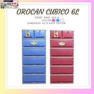 Orocan Drawer CUBICO 6 Layer No. 6868-SLK -6/ Cabinet/Storage/organizer/Wardrobe/Damitan/Furniture/D