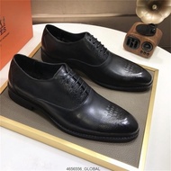 New Hermers Men's Leather Shoes, Genuine Leather, Highquality Business Shoes, Handme Shoes