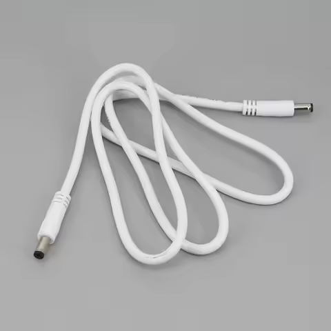 white 1m 18awg 7A Current DC Male Female Power Supply Connector extension Cable 5.5x2.1mm Copper Wir