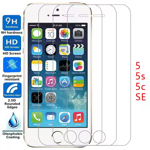 case for apple iphone se 5s 5c 5 s c tempered glass on iphonese iphone5s iphone5c s5 c5 back cover 3