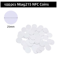 Boland ป้ายแท็กเหรียญ Ntag215 NFC 10ชิ้นขนาดเส้นผ่านศูนย์กลาง25มม. 13.56MHz NTAG 215ป้ายบัตร RFID