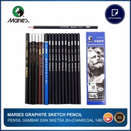 Maries - Graphite & Charcoal Pencil - Sketch Pencil - 2H -> 12B (14B Charcoal) - Bali Artemedia