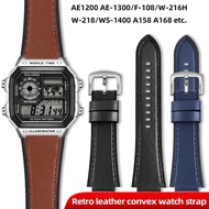 18mm Retro Leather Strap For Casio AE-1200WH A158W/A168/A159/A169/F91w ae1200 soft Cowhide Watch Ban