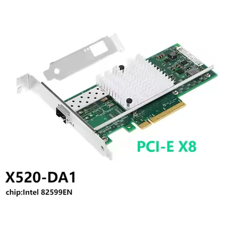 10Gb PCI-E NIC Intel X520-DA1, with Intel 82599EN Chip,10GbE PCI Express 2.0 X8 Ethernet Adapter Sup