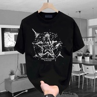 T Shirt 24s 300 Gsm Unisex Abstract Star Short Sleeve Shirt