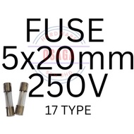 FUSE GLASS FUSE 5X20MM 250V