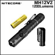 NITECORE MH12 V2 Tactical Flashlight 1200 Lumen Rechargeable Utilizes a CREE XP-L2 V6 LED With 18650 5000mAh Battery Highlight