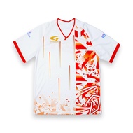 HYOUGEN White Orange Sport Jersey Indoor Outdoor Dry-Fit