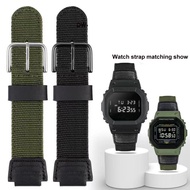 Nylon strap AE1200wh 1300 SGW-300H 400 500 F91W F84 AEQ-110W men's canvas nylon convex mouth strap 1