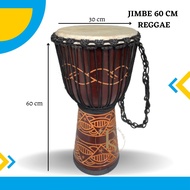 Alat musik jimbe reggae dewasa jumbo ukuran 60 cm