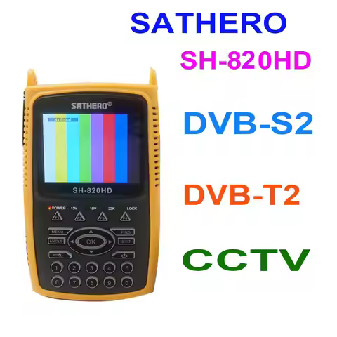SATHERO SH-820HD 3.5inch Combo Satfinder Satellite Finder Meter H.265 HEVC DVB-S/S2/T/T2/C/CCTV HD D