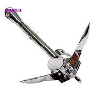 Inflatable Boat 316 Stainless Steel Iron Metal Anchor for Boat Kayak Dinghy Raft Fishing Boat Kayak 0.7Kg