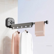 Suction Cup Folding Clothing Rack Retractable Clothing Drying Shelf for Drying Towels Baby Clothes B