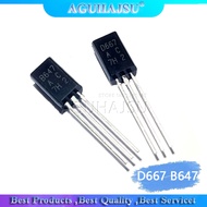 50pcs 2SD667AC + 2SB647AC TO 92L 25PCS=2SD667 25PCS=2SB647 D667AC B647AC D667 B647 Transistor Silico