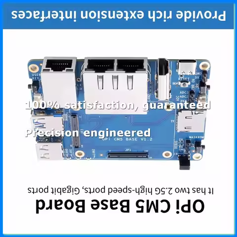 CM5 Base Board with 2x2.5G LAN Ports, 1xGigabit LAN Port, 3xStandard CM5 Connectors, CM5 Carrier Boa