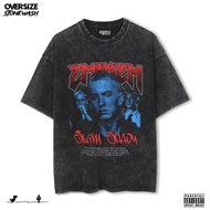 Fiego "EMINEM SLIMSHADY" | Premium Oversize T-Shirt | Stone Wash | Vintage t-shirts | Washed tee | W