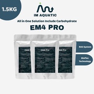 IM AQUATIC EM4 Pro 500gm x 3 Pack | Aquaculture & Agriculture Probiotic Water & Plant Growth
