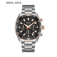 Solvil et Titus W06-03265-002 Men's Quartz Analogue Watch in Black Dial and Stainless Steel Strap