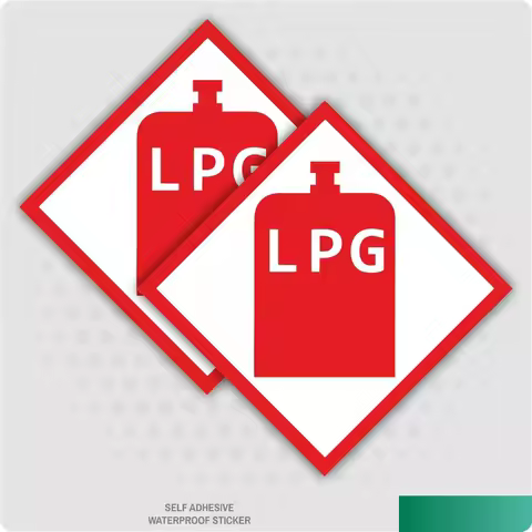 2 X LPG Warning Sticker Caravan, Motorhome, Campervan Vehicle Van Creative Car Sticker High Quality 