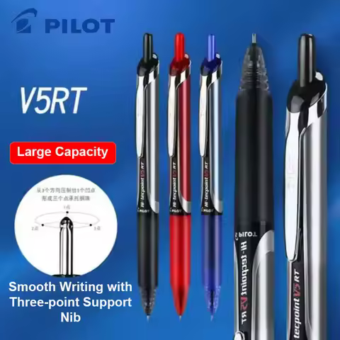Pilot Precise V5 RT Gel Pens Three-point Support Nib Anti-Leakage Liquid Ink Rolling Ball Pen Hi-Tec