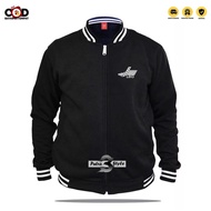 Distro Style Varsity Jacket Distro Lea Text White Hoodie Sweater Distro Jacket for Women and Men Imp