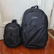 全新韓國National Geographic backpack超輕可摺疊雙肩包National Geographic bag National Geographic袋 National Geogra