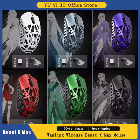 Wanling Wlmouse Beast X Max Mouse Magnesium Alloy Wireless 8k Dual Mode 3950hs Lightweight Esports P