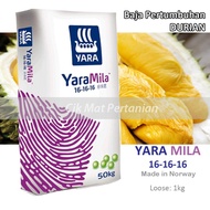 BAJA DURIAN - UMUR 1 HINGGA 3 TAHUN - Yaramila 16:16:16 Pembesaran/Kesuburan - 1kg (Loose)