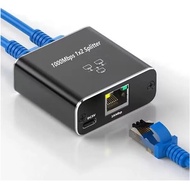 1000mbps 1 In 2 Out Ethernet Adapter Rj45 Splitter Lan Connector Cat 6 Rj45 Splitter Switch Coupler 