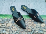 sandal slop zara wanita terbaru sandal zara hak 3 cm zara mule terlaris keinian slop zara wanita BIS