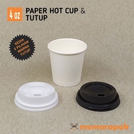 Paper Cup 4 oz - Hot Cup + Lid Espresso Coffee Paper Cup/