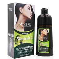 500ml Mokeru Organic Noni Essence Black Hair Dye Shampoo 5 Minutes Permanent Dye Hair Color Shampoo Wash Dye Hair Care 3 In 1