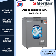 MORGAN CHEST FREEZER 100L MCF-1178L / MCF-1178LS(READY STOCK)-MORGAN WARRANTY MALAYSIA