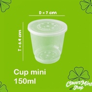 ts cup puding 150 ml (25pcs)/tempat cake/gelas sambal/cup jelly murah