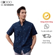 G2000 Men's Blue Short Sleeve Shirt