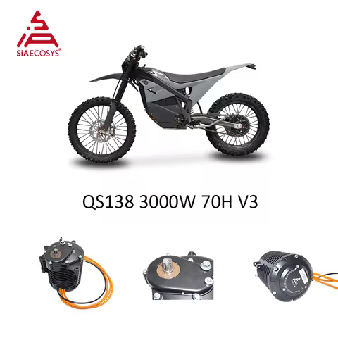 QS MOTOR QS138 3000W 70H V3 5500W Continuous 72V 100KPH Mid Drive Motor with Gearbox for Electric Mo