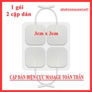 Combo 02 bag Pulse Patch size 3cm x 3cm for physical therapy machine MPT812, DrHome, Dr.Ho..
