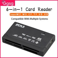 【SG】All in One Memory Card Reader 6-in-1M2 Card Reader  SD SDHC Mini Micro M2 MMC XD CF TF Memory St