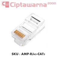 Amp Commscope Connector Lan RJ45 cat5e STP FTP Connector per Pcs - CW2K