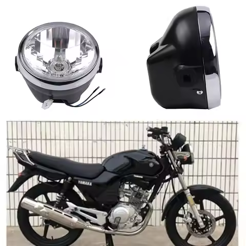 1pc 7Inch Moto Front Head Light Lamp Round Headlamp Classic For Yamaha YBR125 YBR 125 2002-2013 35W 