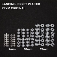 PRYM SNAP BUTTON 7MM 10MM 13MM TRANSPARENT PLASTIC / TINDIS BUTTON / CETET BUTTON / PRESS STUD / SNA