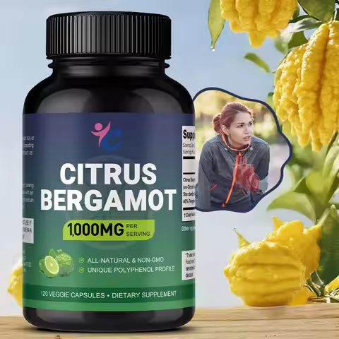 Organic Citrus Bergamot Supplement, Supports Healthy Cholesterol & Heart, Promotes Metabolic, Enhanc