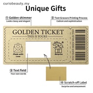 【CBMY】  Scratch-off Card Raffle Gift Scratch Off Ticket Golden Ticket Surprise Concert Ticket Party 