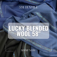 LUCKY BLENDED WOOL FABRIC / TELA 58' FOR PANTS UNIFORM SLACKS TROUSERS