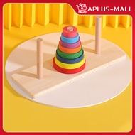 8 Layer Wooden Hanoi Tower 8-story Rainbow Tower Building Block Tower Of Hanoi For Competition