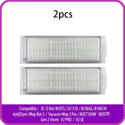 HEPA Filter for Xiaomi 3C/2lite/MJSTL/2S/S10/ B106GL*CN/stytj02ym/ Bot2/Mop2Pro/MJST1SHW Vacuum Clea