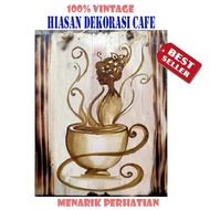 Wall Decoration Wall Decoration WOODEN PAINTING COFFEE CUP CAFE LIVING ROOM CAFE CAFE