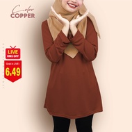 QAYRAA P4 BUDAK Muslimah Jersey Plain - Size 22-32 /Black/Red/Dusty Rose/Grey/Blue/Purple/Green/Maro