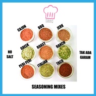 100G SEASONING MIX | REMPAH CAMPURAN | TACO CAJUN PERI PERI ROAST CHICKEN KAMBING GREEK RANCH STEAK 